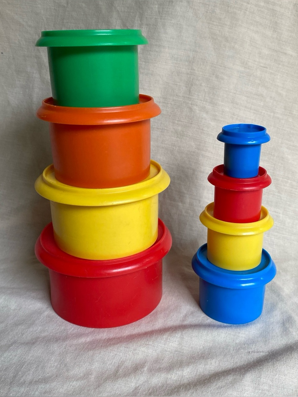 RARE Vintage Playskool 1976 - NESTING BOWLS 8 Stacking Toy Set